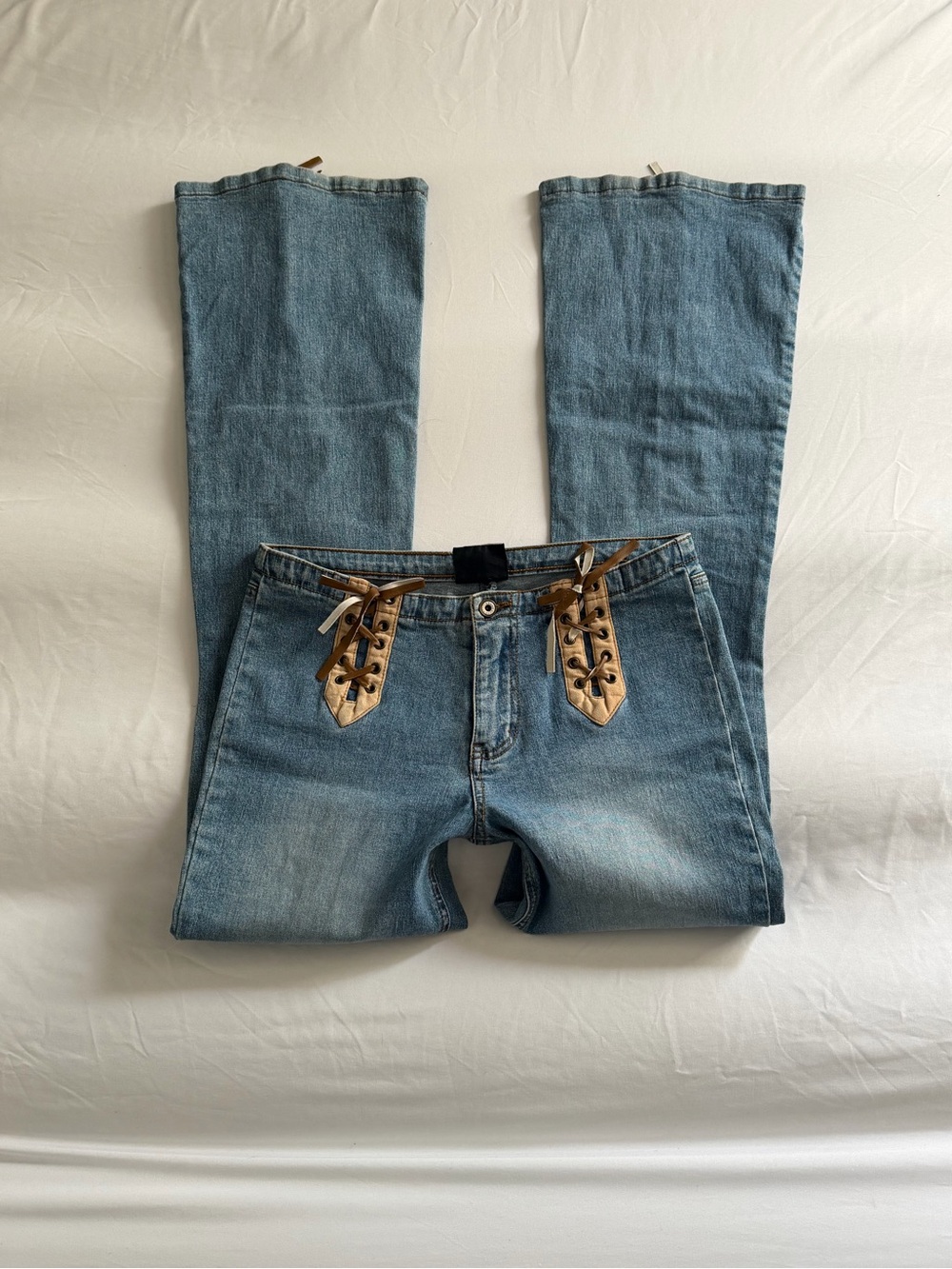 2000s lace up one tuff babe jeans